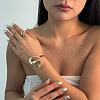 S Shape Alloy Cuff Bangles & Rings Sets FS-WG5B779-01-2