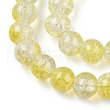 Transparent Crackle Baking Painted Glass Beads Strands DGLA-T003-01C-15-3