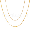 Stylish Stainless Steel Double Layered Pearl Necklace for Daily Wear. SQ0252-1-1