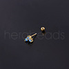 Heart 316L Surgical Stainless Steel Micro Pave Cubic Zirconia Cartilage Earrings WGC0D6C-04-2