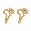 Ion Plating(IP) 304 Stainless Steel Stud Earring Findings STAS-I206-02G-1