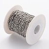Tarnish Resistant 304 Stainless Steel Cable Chains CHS-K003-01P-0.5MM-3