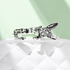 Zinc Alloy Open Cuff Rings for Women RJEW-U058-02AS-2