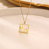 Mother's Day Stainless Steel Family Silhouette Pendant Necklaces for Women RN1397-1-3