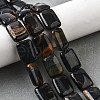 Dyed Natural Blue Tiger Eye Beads Strands G-S386-A07-1
