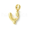 Rack Plating Brass with ABS Plastic Pearl European Dangle Charms KK-G501-02Y-G-1