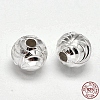 Fancy Cut 925 Sterling Silver Round Beads STER-F012-09C-3