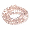 Transparent Electroplate Glass Beads Strands EGLA-A039-T3mm-B26-2