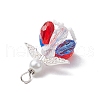 Glass Pearl Beads Pendants PALLOY-MZ00619-02-4