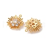 Brass Micro Pave Cubic Zirconia Pendants KK-K382-38G-2