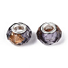 Transparent Resin Rondelle European Beads RESI-N044-01L-2