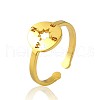 Simple Stainless Steel Adjustable Cuff Rings for Women WT4746-7-1