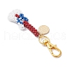 Musical Instruments Handmade Glass Seed Beaded Bass Pendant Decorations HJEW-MZ00161-4