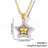 Stylish Brass Micro Pave Clear Cubic Zirconia Pendant Necklaces for Daily Wear EA0793-3-2