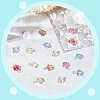 90Pcs 9 Colors Electroplate Glass Charms PALLOY-GO00012-4