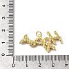 October Breast Cancer Pink Awareness Ribbon Brass Enamel Pendants KK-S517-04G-G-3