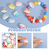 CHGCRAFT 22Pcs 11 Colors Cloud & Rainbow Food Grade Eco-Friendly Silicone Beads SIL-CA0002-94-5