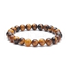 4Pcs 4 Style Synthetic & Natural Mixed Gemstone Round Beaded Stretch Bracelets Set for Men Women BJEW-JB08872-6