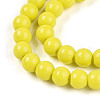 Baking Painted Opaque Glass Beads Strands GLAA-T032-P6mm-16-3