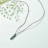 Natural Indian Nugget Pendant Necklace with Cowhide Leather Cord NJEW-JN03882-03-2