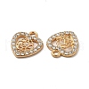 Alloy Crystal Rhinestone Charms PALLOY-B009-06KCG-2