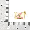 Brass Enamel Charms KK-Q028-17A-G-3