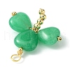 Saint Patrick's Day Natural Malaysia Jade Dyed Pendants PALLOY-JF02235-01-2