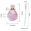 Faceted Natural Gemstone Openable Perfume Bottle Pendants G-CJ0001-36A-2