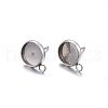 304 Stainless Steel Stud Earring Settings X-STAS-H467-08P-8mm-2