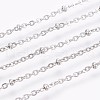 304 Stainless Steel Cable Chain Anklets AJEW-P069-01P-2