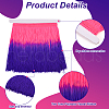 Fingerinspire 2M Two Tone Polyester Tassel Ribbon OCOR-FG0002-37A-4