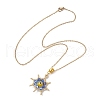 Glass Seed Beads & Handmade Evil Eye Lampwork Star Pendant Necklaces NJEW-MZ00098-4