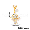 Elegant and Stylish Cross Brass Rhinestone Belly Rings Curved Barbell UZ1894-3-1
