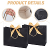 Rectangle Paper Shopping Storage Tote Bags with Ribbon ABAG-WH0038-58-5
