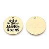 201 Stainless Steel Pendants STAS-T064-37G-21-1