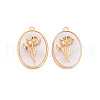 Brass Birth Floral Pendants KK-S364-290-1