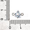 Brass Micro Pave Blue Cubic Zirconia Links KK-D356-06A-P-3