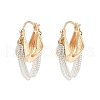 Aloy Bag Hoop Earrings EJEW-H160-01GS-2