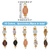 80Pcs 10 Styles Natural Mixed Gemstone Nuggets Connector Charms PALLOY-HY00041-2