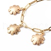 Alloy Enamel Flower Charm Bracelet with Paperclip Chains BJEW-JB08701-5