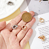 SUPERFINDINGS 4Pcs 2 Colors Brass Double Fold Over Clasps FIND-FH0010-40-4
