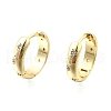 Brass Micro Pave Clear Cubic Zirconia Hoop Earrings EJEW-Z121-01G-4
