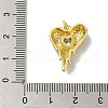 Rack Plating Brass Micro Pave Clear Cubic Zirconia Pendant KK-H473-05G-02-3