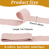 BENECREAT 6Pcs 6 Colors Flat Faux Suede Fabric Ribbons OCOR-BC0006-14A-2