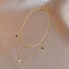 Star Stainless Steel with Natural Shell Double Layer Pendant Necklaces & Charm Bracelets Sets WGBAFA5-03-3
