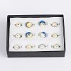 Ocean Style Round Handmade Lampwork Beads LAMP-F006-15-1