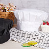 CREATCABIN 2Pcs 2 Colors Adjustable Polycotton Chef Hat AJEW-CN0002-26-3