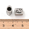Oval with Constellation 304 Stainless Steel Beads STAS-E215-05AS-04-3