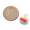 Rainbow Color Resin Waxberry Pendants PALLOY-JF02775-2