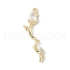 Brass Micro Pave Cubic Zirconia Pendants KK-M326-13D-G-1
